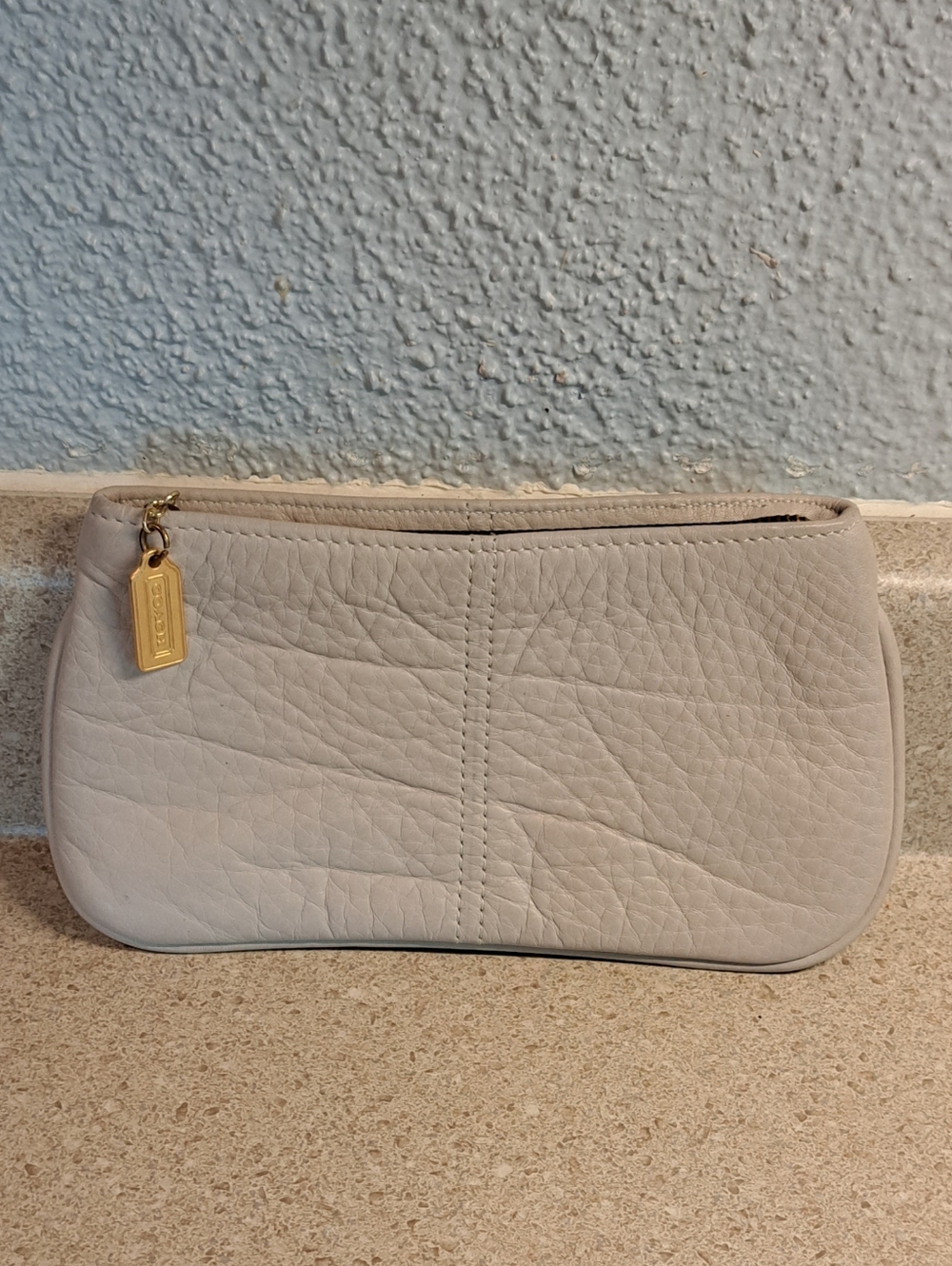 Coach Pebbled Leather Clutch Vintage